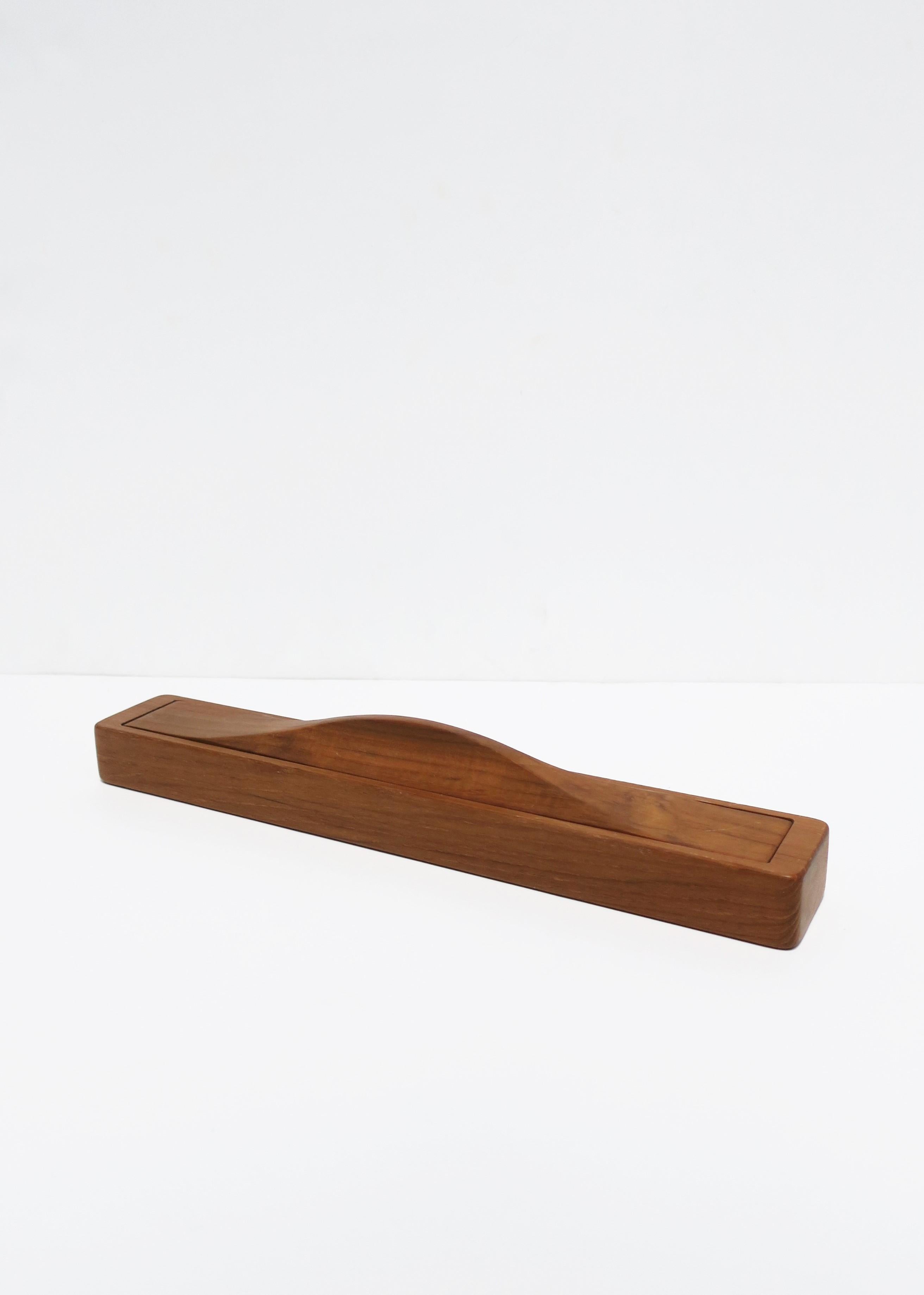 Wood Scandinavian Modern Vanity Desk Box