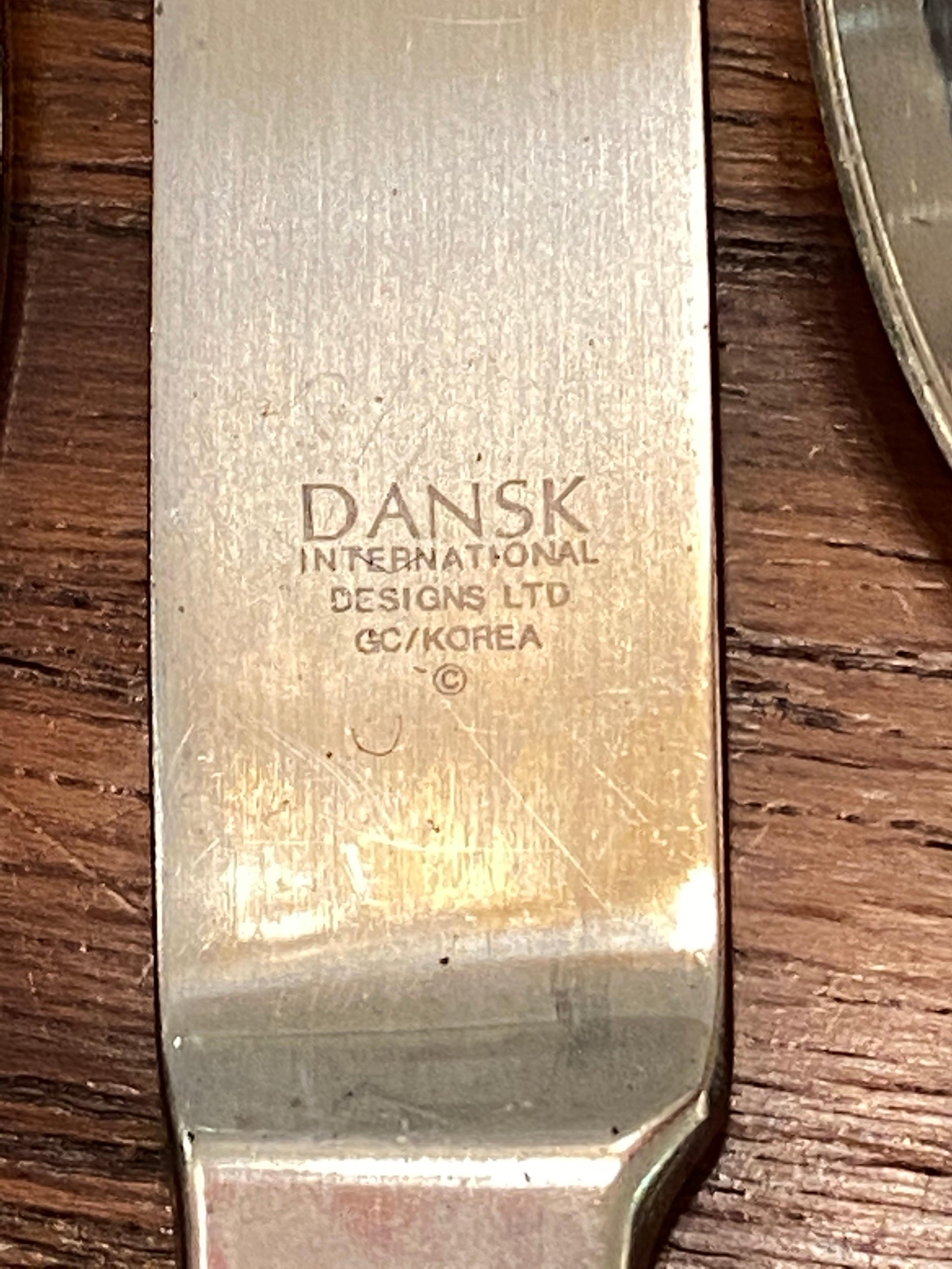Late 20th Century Dansk Thebe Stainless Flatware Service for 10