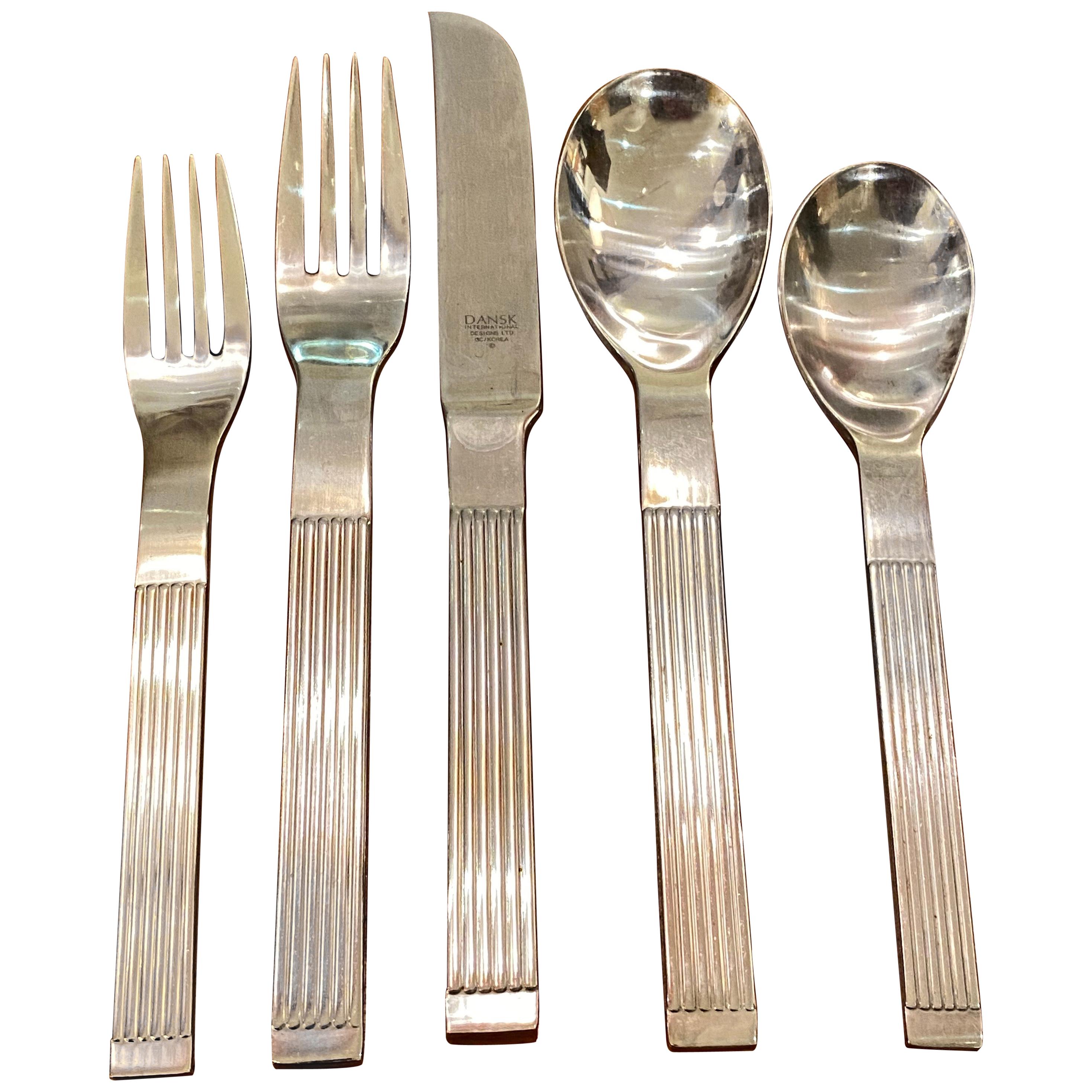 Dansk Thebe Stainless Flatware Service for 10