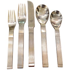 Retro Dansk Thebe Stainless Flatware Service for 10