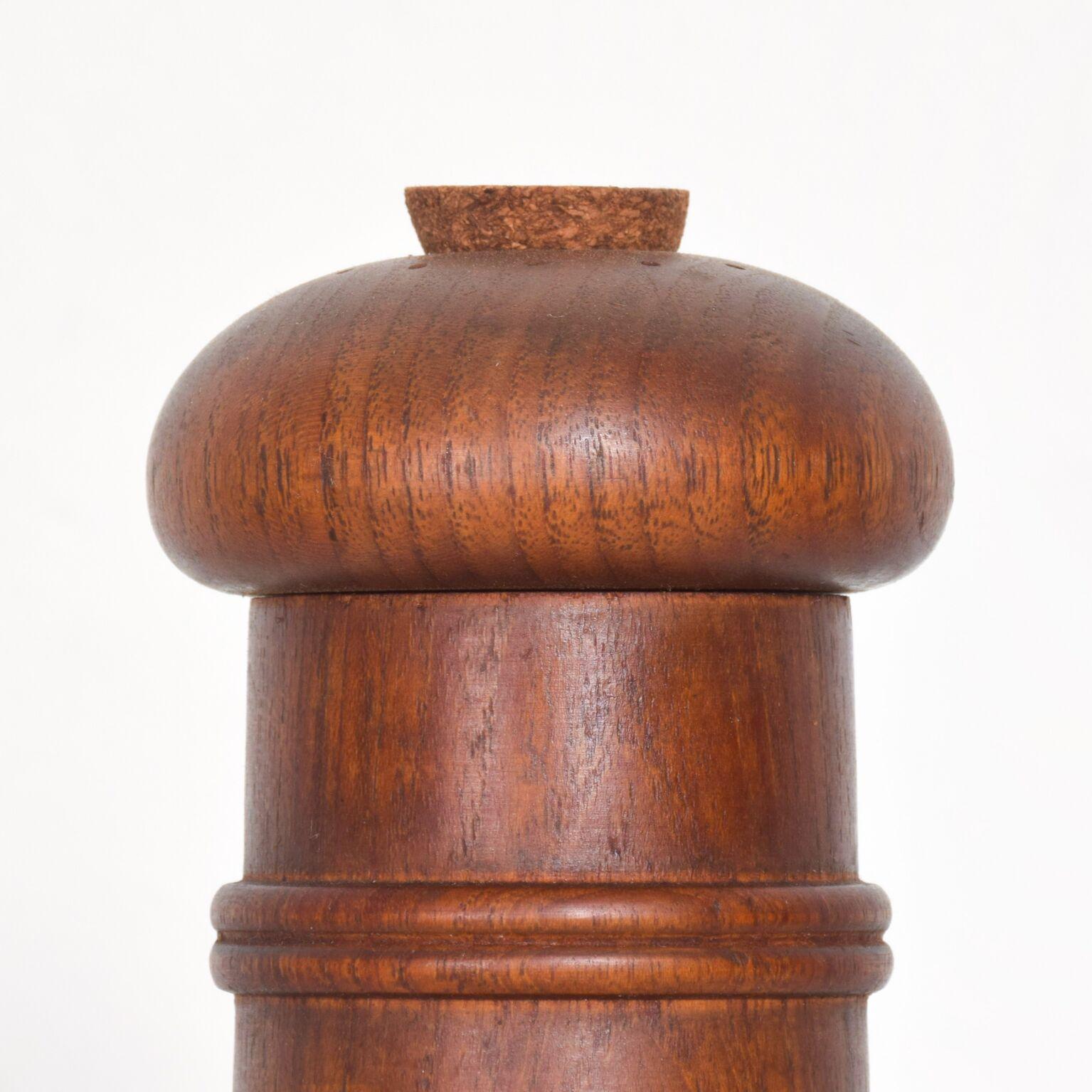 For your consideration: Dansk from Denmark Danish modern vintage by designer Jens Quistgaard Mushroom named AUDREY teak salt Shaker with pepper mill. Dimensions: 7 1/2