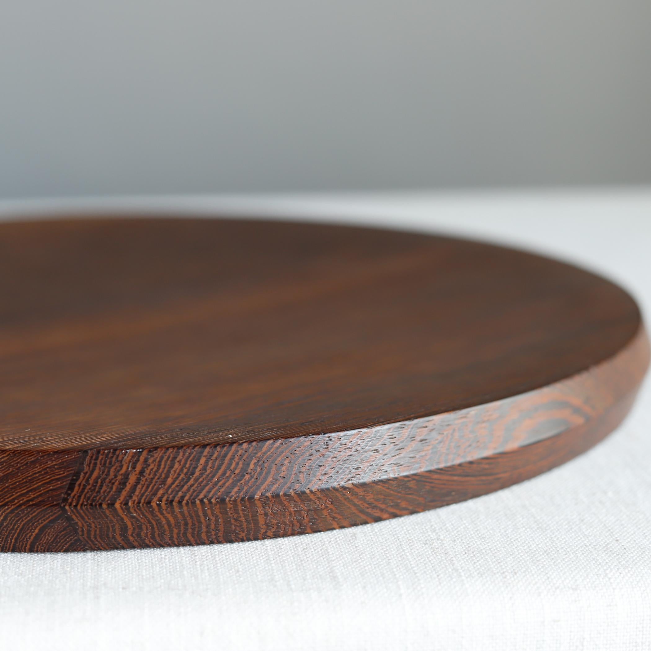 Dansk Wenge Cutting Board, Rare Woods End Grain Cheese Board Serving Tray, 1960 For Sale 4