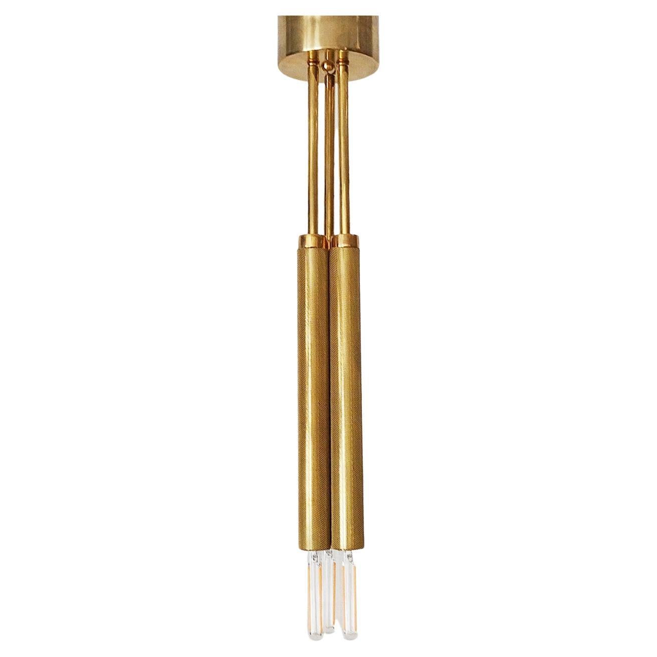 Dante 3, Customizable Solid Brass Tripple Pendant Light by Candas Design
