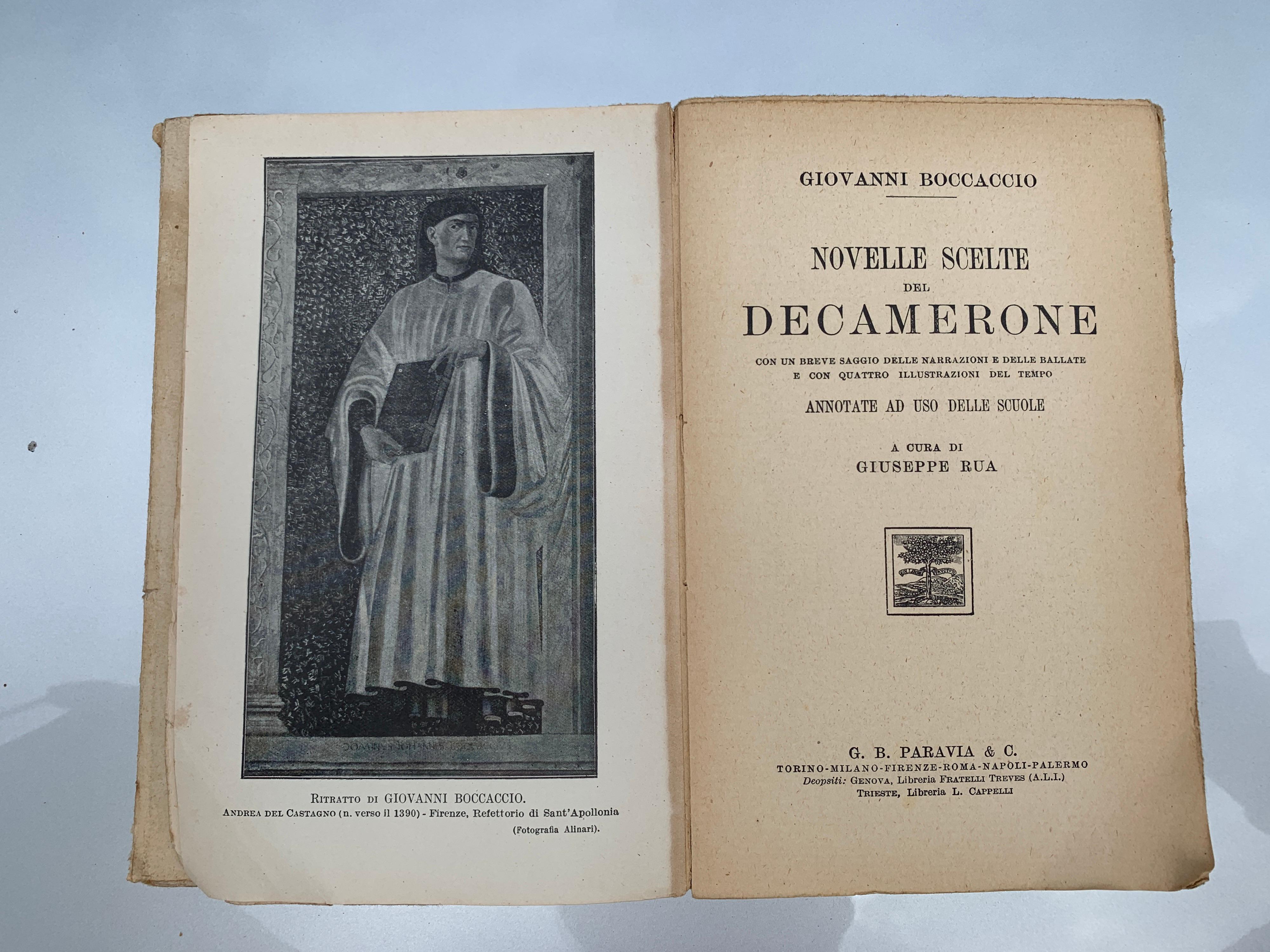 Italian Dante Alighieri ‘The New Life’ And Boccaccio Selected Novels of Decameron