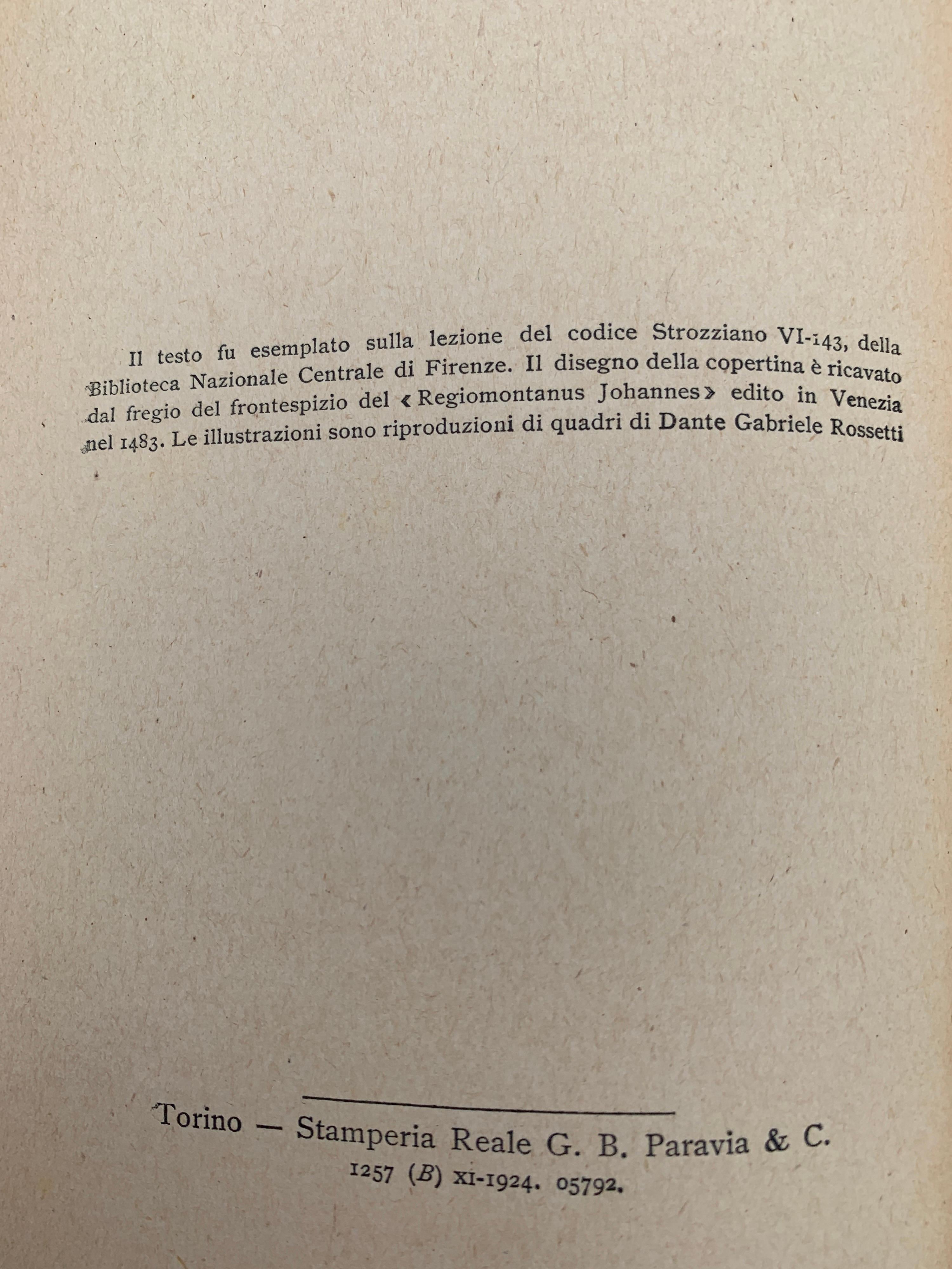 Early 20th Century Dante Alighieri ‘The New Life’ And Boccaccio Selected Novels of Decameron