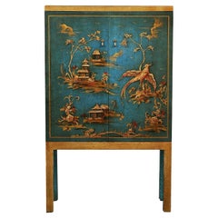 Meuble de bar en bois sculpté de style chinoiserie Dante par Spini Firenze