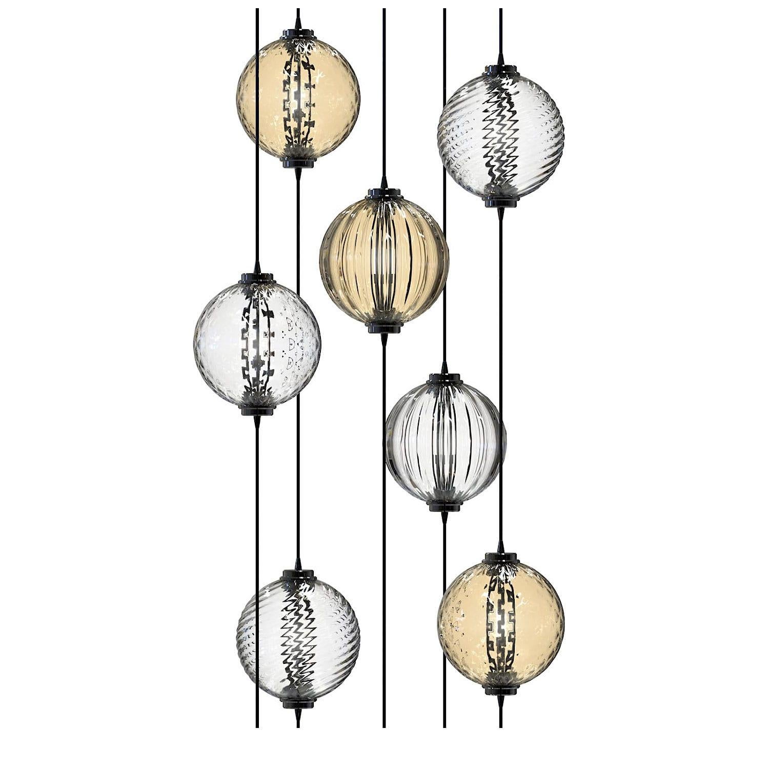 Dante Lampadario Pendente per Giroscala Vetro Murano Design Moderno Artigianale For Sale 3