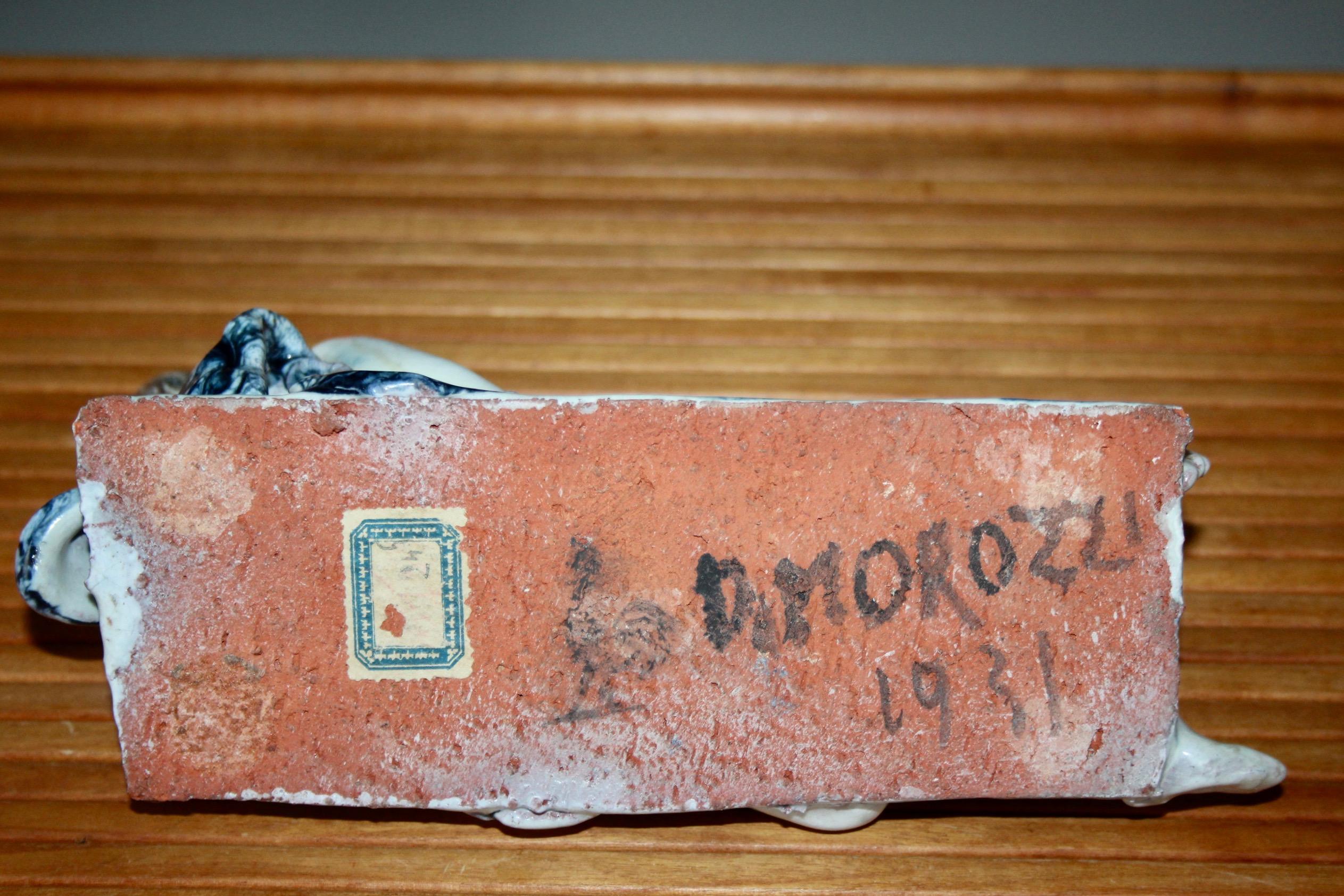 Escultura de cerámica de Dante Morozzi fechada en 1931 y firmada en venta 1
