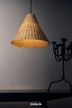 Dante Rattan Large Pendant, by DUNLIN