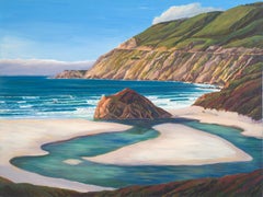 Little Sur Spring Big Sur - Landscape Painting - Oil On Canvas By Dante Rondo