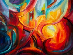 Passaggio ciclico 1 - Olio su tela - Pittura astratta di Dante Rondo