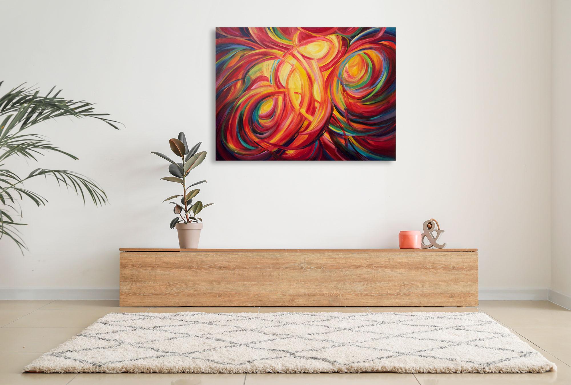 Passaggio ciclico 2 - Olio su tela - Pittura astratta di Dante Rondo in vendita 1