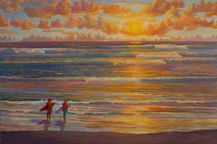 Costa Rica Endless Summer - Oil On Canvas - Landscape Painting By Dante Rondo