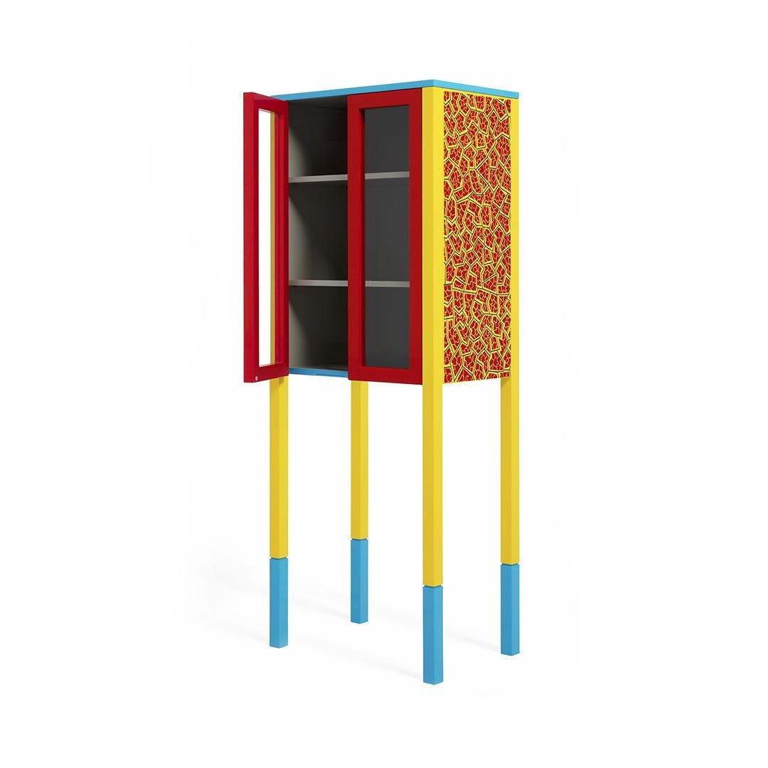 Modern D'Antibes Wooden Storage Cabinet, by George Sowden for Memphis Milano Collection For Sale