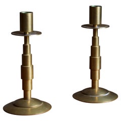 Dantorp Design, Candle Sticks, Brass, Denmark, 1960s