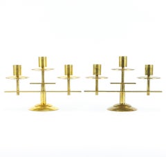 Dantorp Design, pair of brass candlesticks, Denmark 1960's
