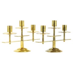 Dantorp Design, pair of brass candlesticks, Denmark 1960's