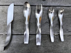 Cubiertos "Danubio" del artista János Megyik, c. 1970, Servicio para 8