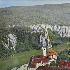 Danubian Breach Monastery Weltenburg Vintage Rollable Wall Chart Photo Poster