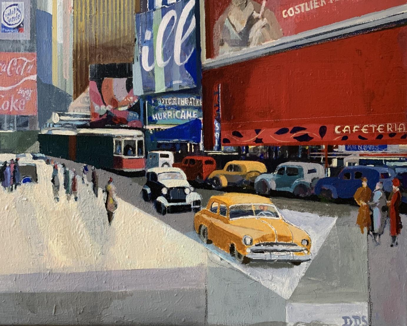 Nueva York - Pintura figurativa contemporánea, arte pop, artista polaco - Painting Otro estilo de arte de Danuta Dąbrowska-Siemaszkiewicz
