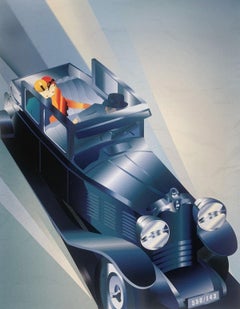 Un viaggio. Stampa figurativa contemporanea, Pop art, Art deco, Artista polacco