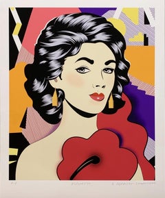 Elisabeth - Impression figurative contemporaine, Pop art, artiste polonaise