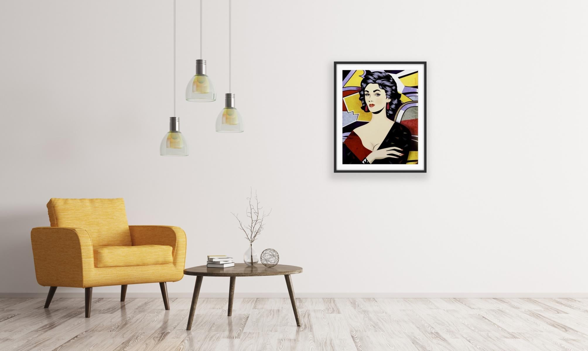 Isabel IV. Grabado figurativo contemporáneo, Icono, Arte pop, Artista polaco - Print Otro estilo de arte de Danuta Dąbrowska-Siemaszkiewicz
