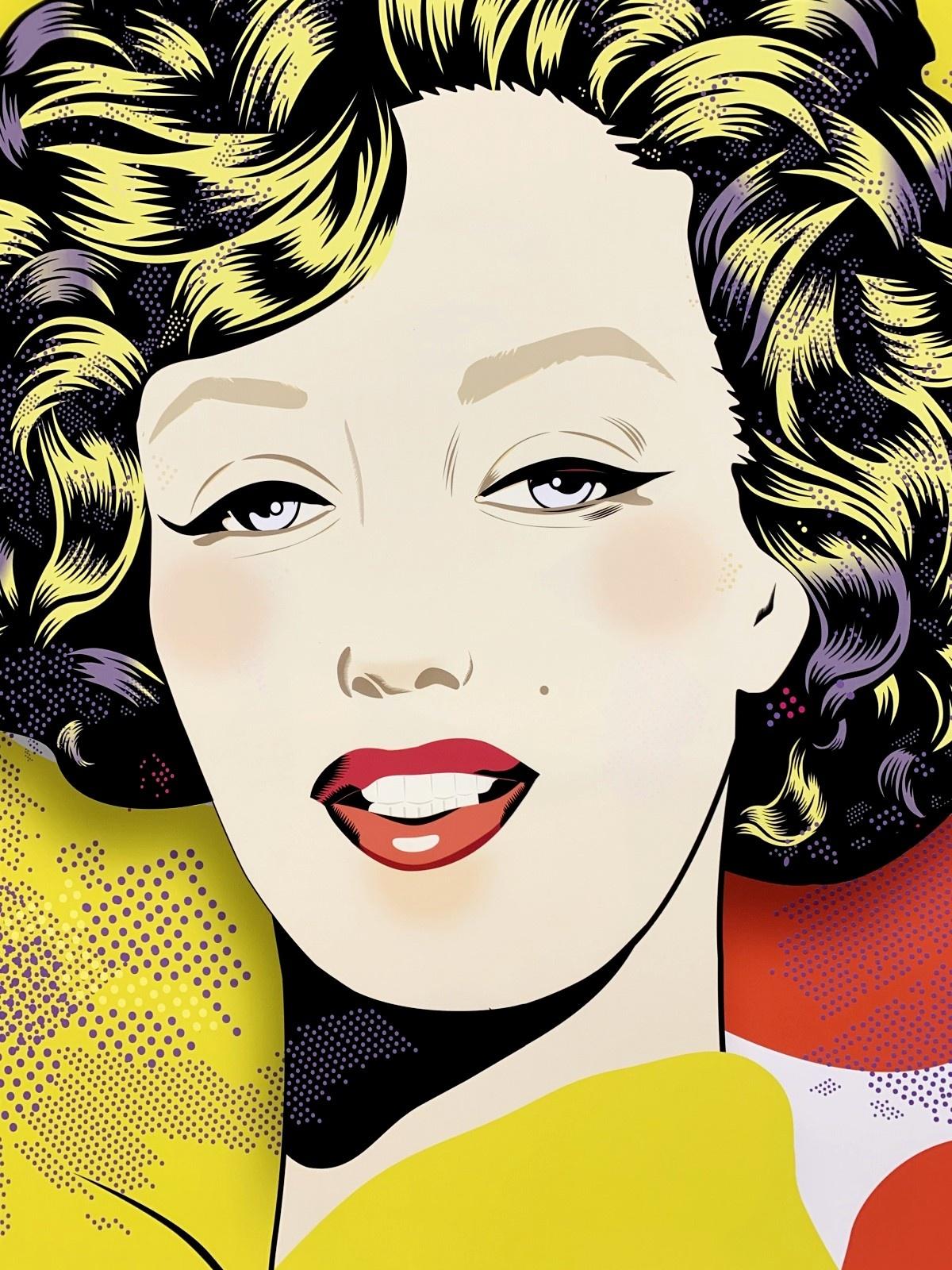 Marilyn - Impression figurative contemporaine, culture pop, pop art, artiste polonaise - Autres styles artistiques Print par Danuta Dąbrowska-Siemaszkiewicz