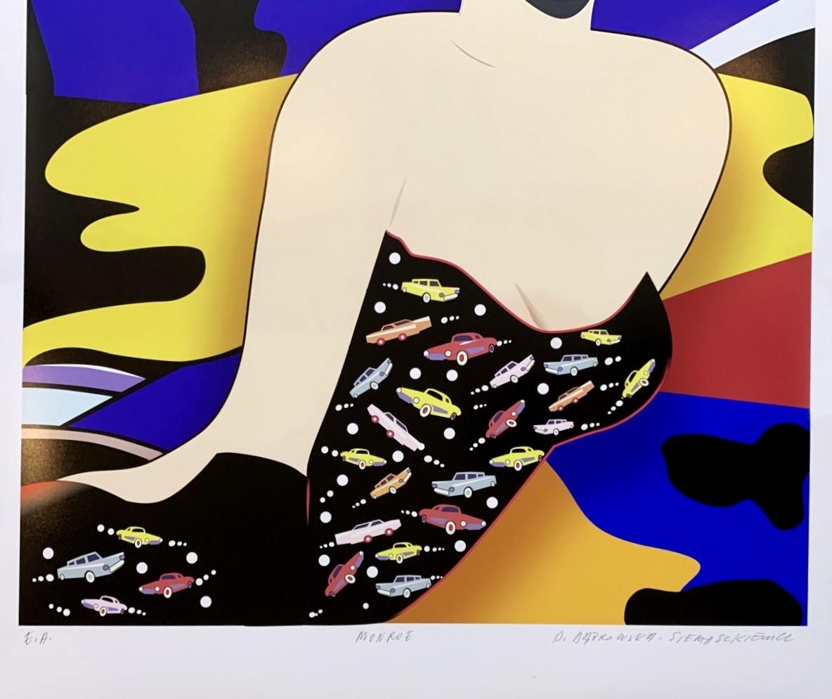 Monroe. Grabado figurativo contemporáneo, Icono, Arte pop, Artista polaco - Print Otro estilo de arte de Danuta Dąbrowska-Siemaszkiewicz