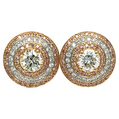 danuta jot Danuta Fancy Pink Not Enhanced Diamond Stud Earrings In Rose Gold Hallo Style