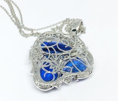 18k Gold 13.97tcw Tanzanite & 1.02ct Diamonds Pendant Necklace