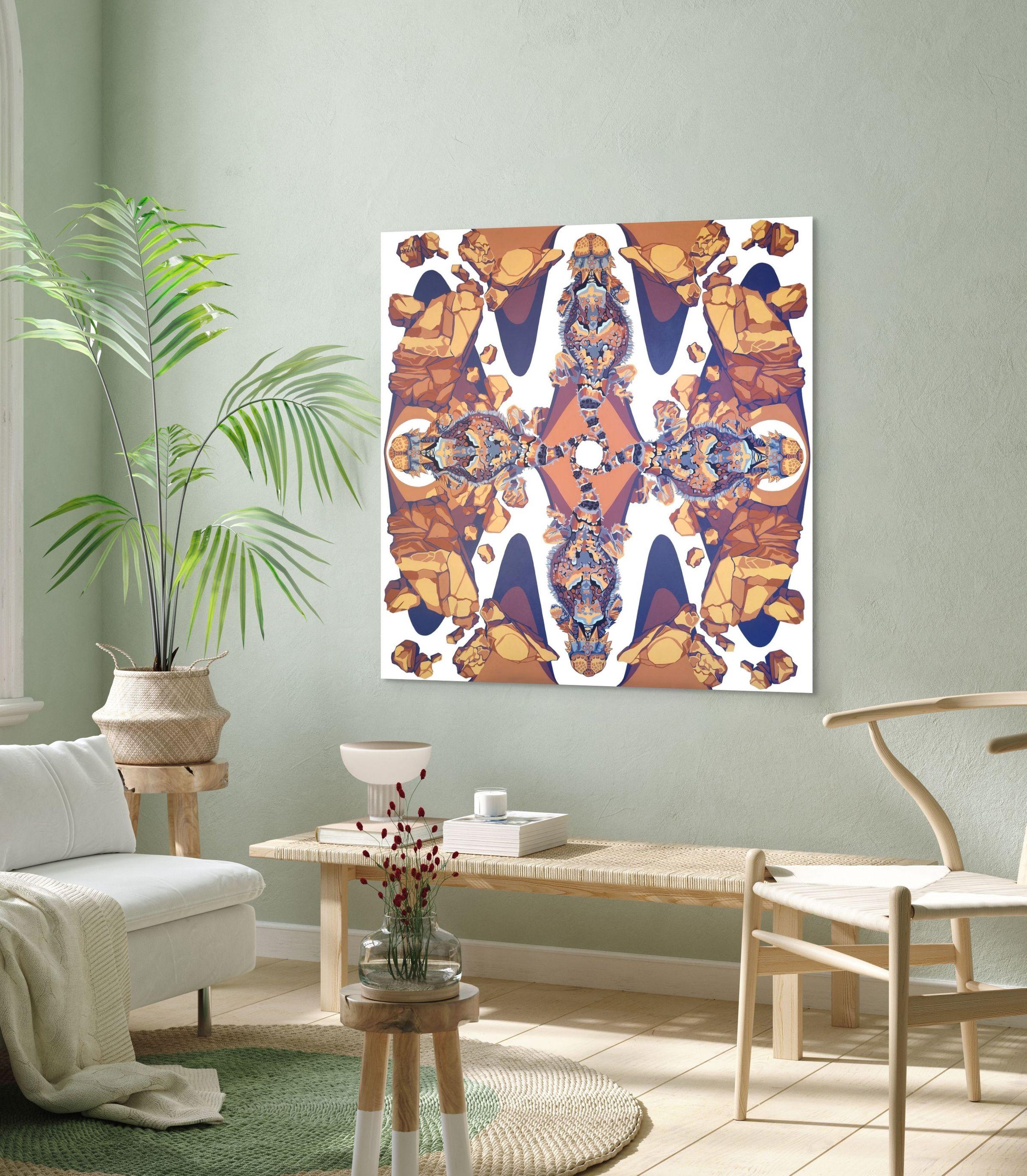 SPINNING: Desert Horned Lizard - Painting de Danza Davis