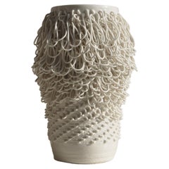White 3D Printed Porcelain Danzia Vase Italy Contemporary 21st Century