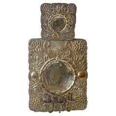 Antique Danzig Baroque Wall Candle Holder Blaker Brass with Bird motif and Flora