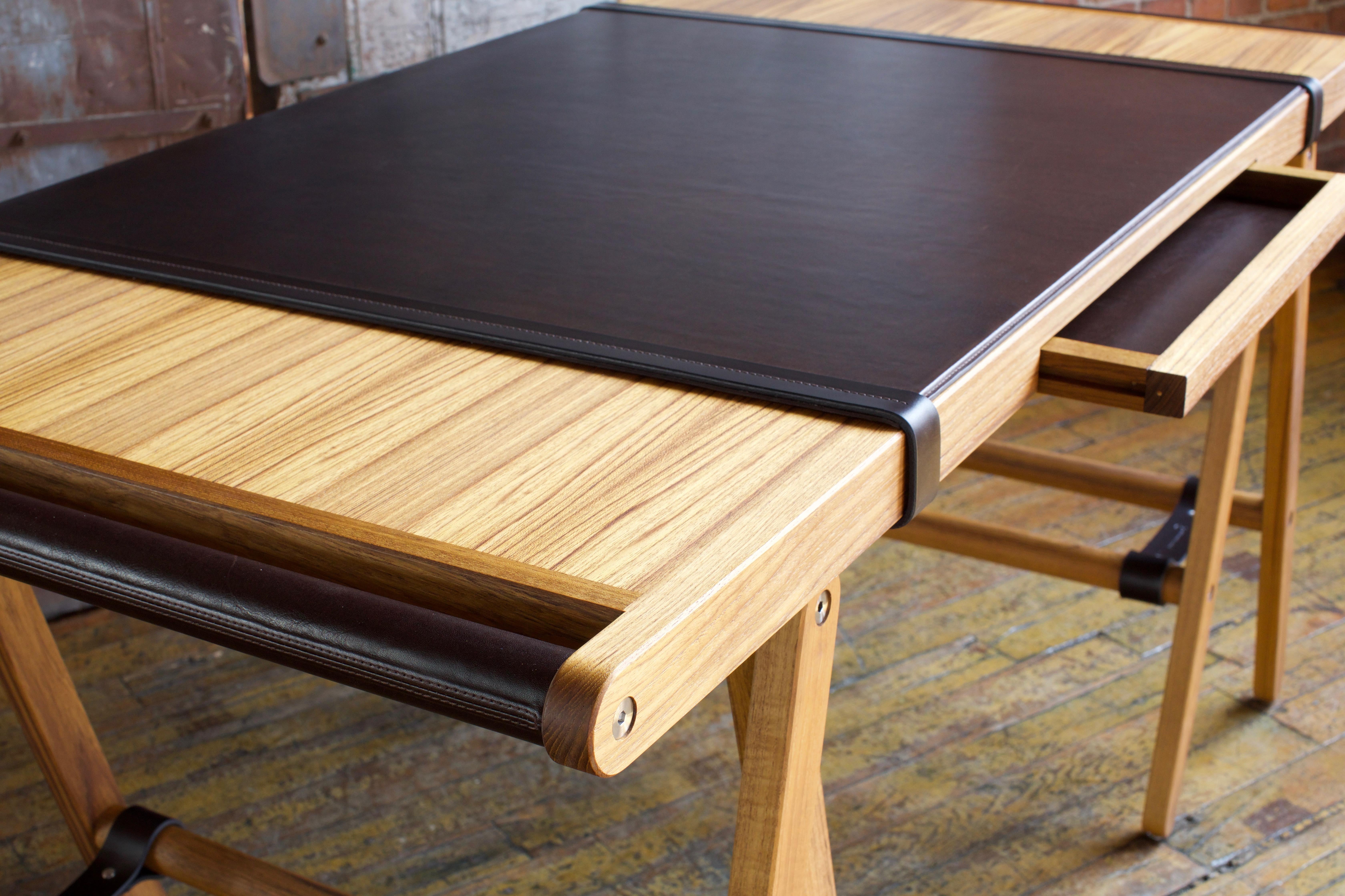 Modern Danziger Desk in Oiled Teak - handcrafted by Richard Wrightman Design