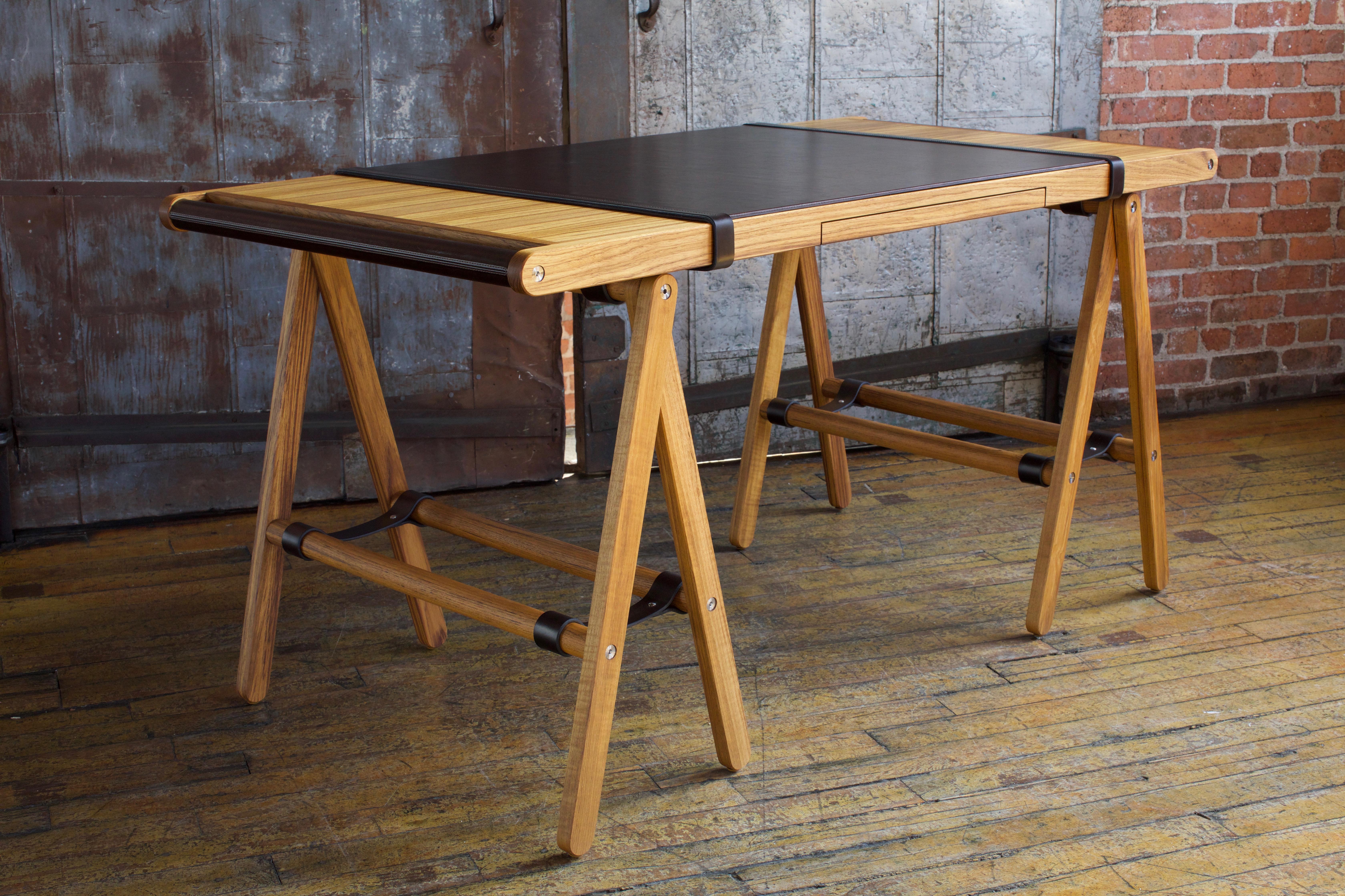 American Danziger Desk in Oiled Teak - handcrafted by Richard Wrightman Design