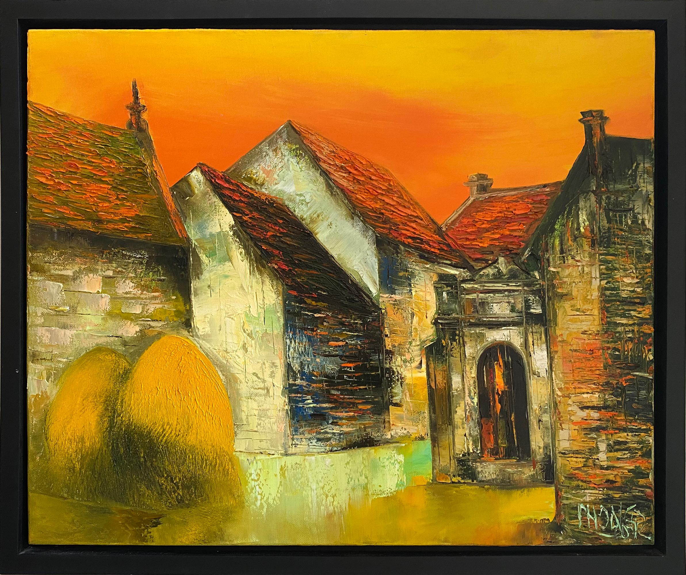 Puerta de la Luna  Paisaje arquitectónico impresionista - Painting de Dao Hai Phong