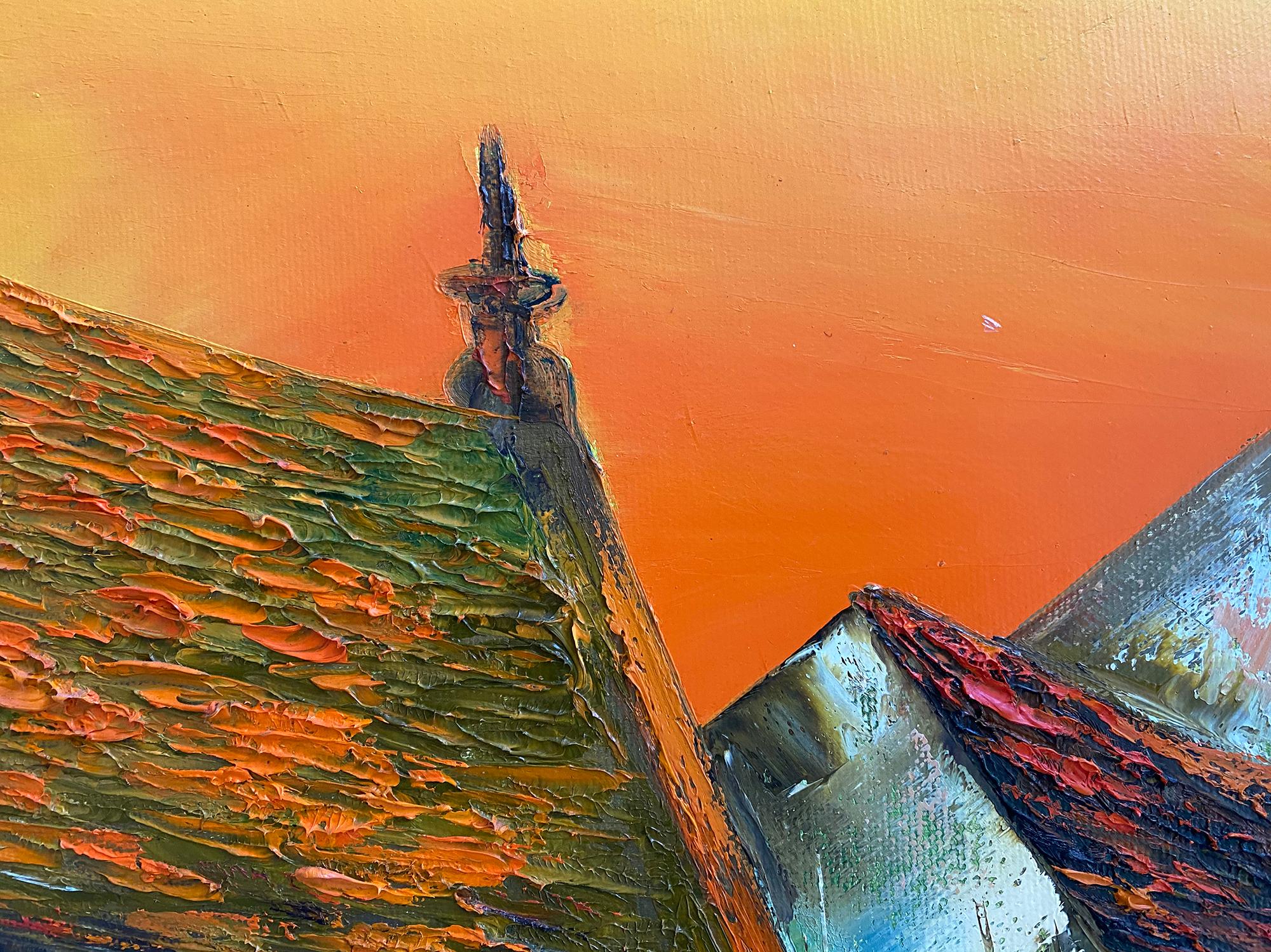 Puerta de la Luna  Paisaje arquitectónico impresionista - Painting Contemporáneo de Dao Hai Phong