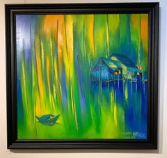 Moonlight Sonata - Impressionist, Landscape Painting on Canvas, 21st Century