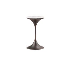 Dapertutto Tall Table, Calacatta Gold Top, Burnished Brass , Made in Italy