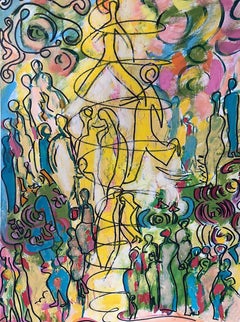 "Ascensión". Abstrait, figuratif, Street art, couleurs vives