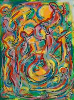 "Conexiones". Abstracto, figurativo, Arte callejero, color brillante