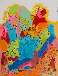 "Galaxia 7". Abstrait, figuratif, Street art, couleurs vives