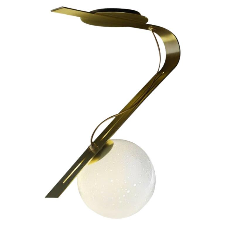 Daphne Brass Italian Pendant Lamp by Esperia For Sale