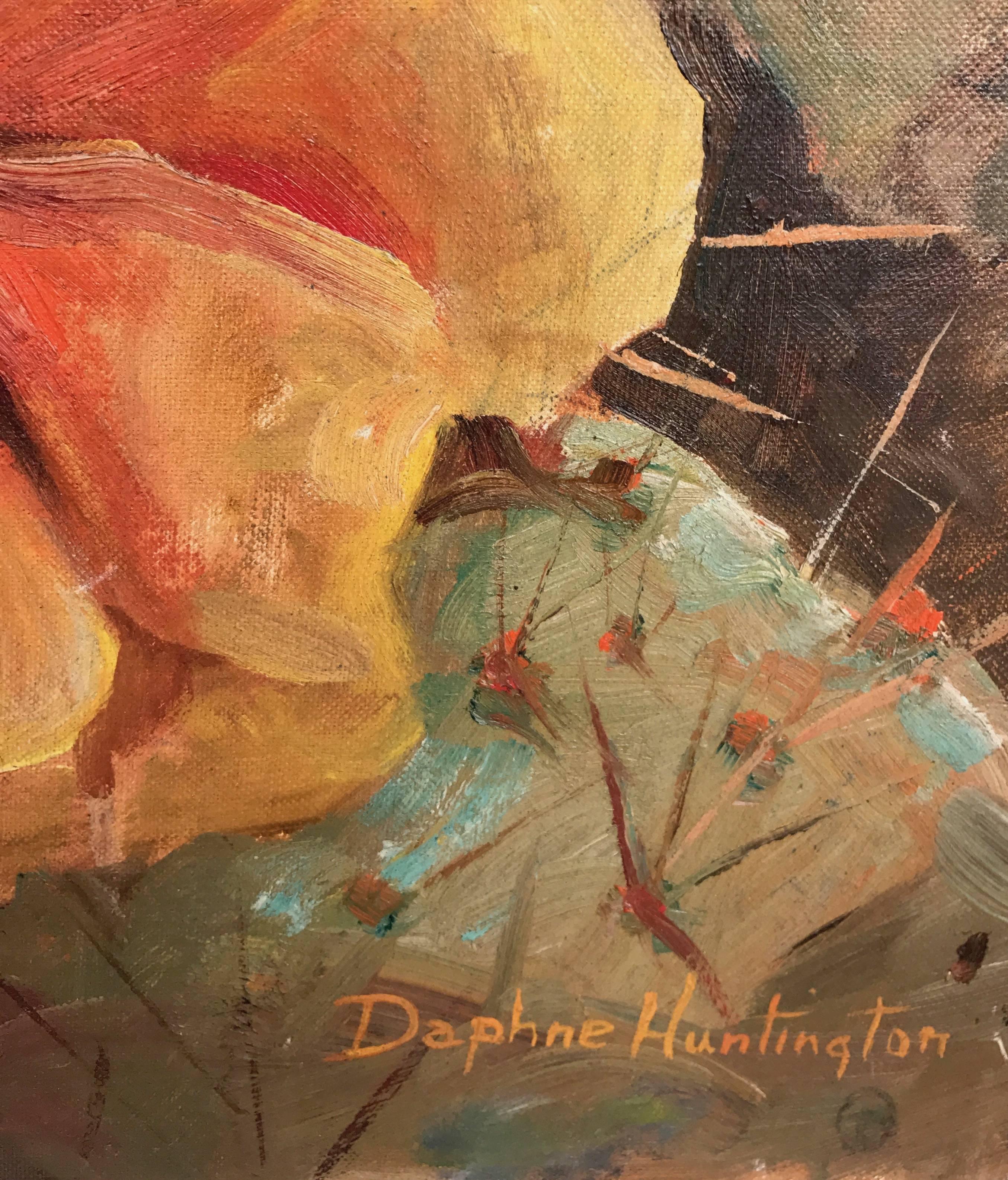 Desert Gold; Daphne Huntington (American 1910 - 2012); oil on board For Sale 1