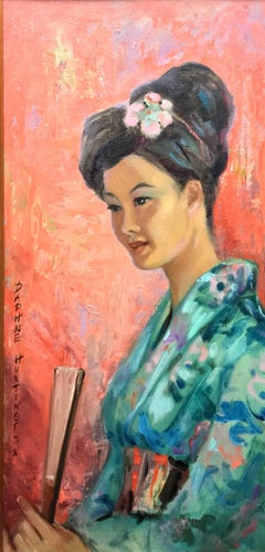 Japanese Woman in Blue; Daphne Huntington; 1910-2012; oil on canvas board