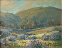 Purple landscape; Daphne Huntington (American 1910 - 2012); oil on canvas