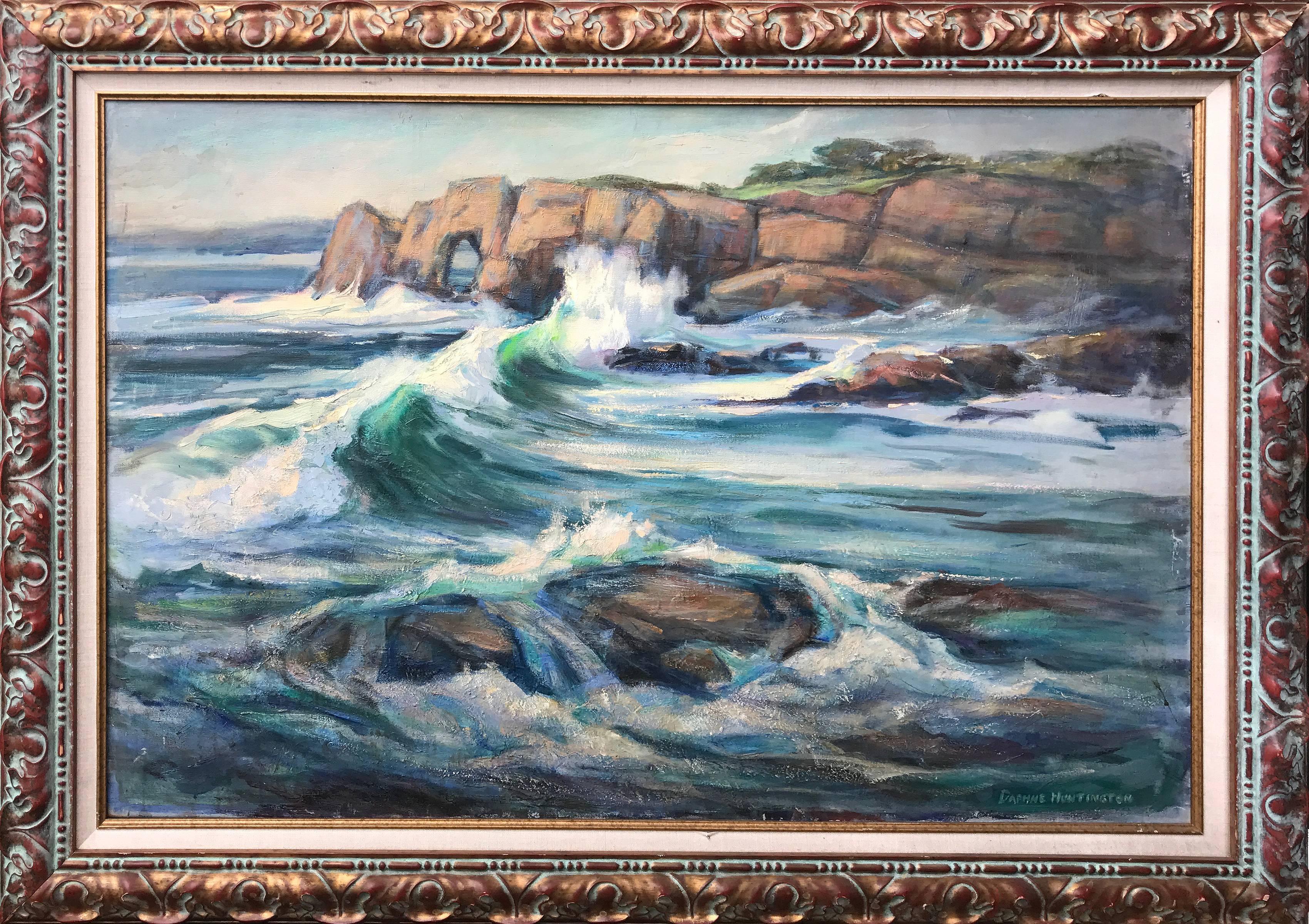 Seascape 6; Daphne Huntington (American 1910 - 2012); oil on canvas For Sale 1