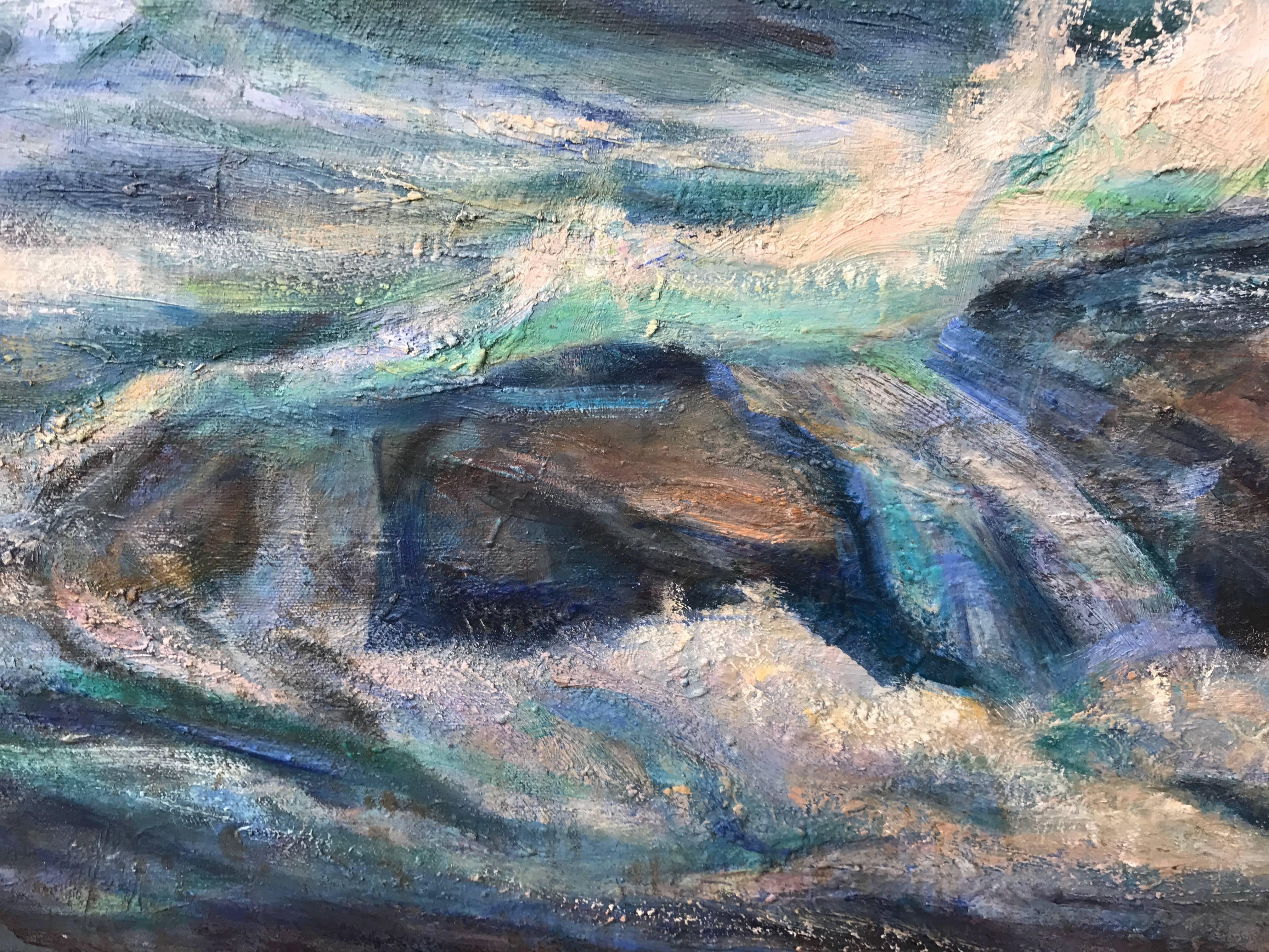 Seascape 6; Daphne Huntington (American 1910 - 2012); oil on canvas For Sale 3