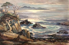 Waves Against the Rocks; Daphne Huntington (American 1910 - 2012); oil on canvas